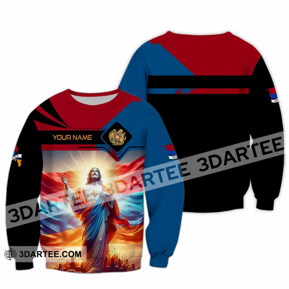 Unisex Shirt - Custom Text Shirt Jesus Armenia Long Sleeve / S T-shirt