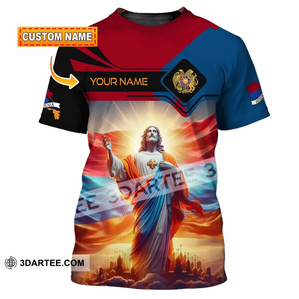 Unisex Shirt - Custom Text Shirt Jesus Armenia T-shirt