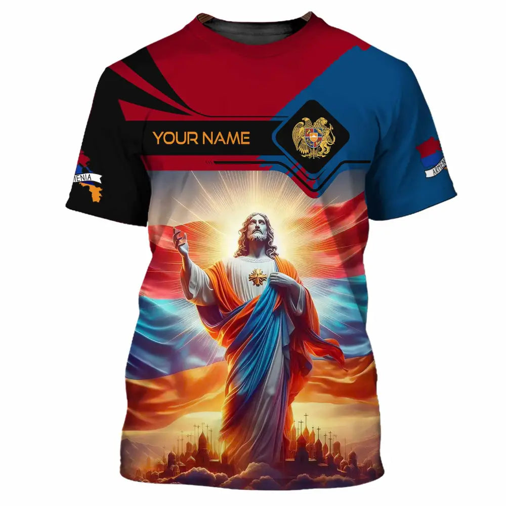 Unisex Shirt - Custom Text Shirt Jesus Armenia T-Shirt / S T-shirt