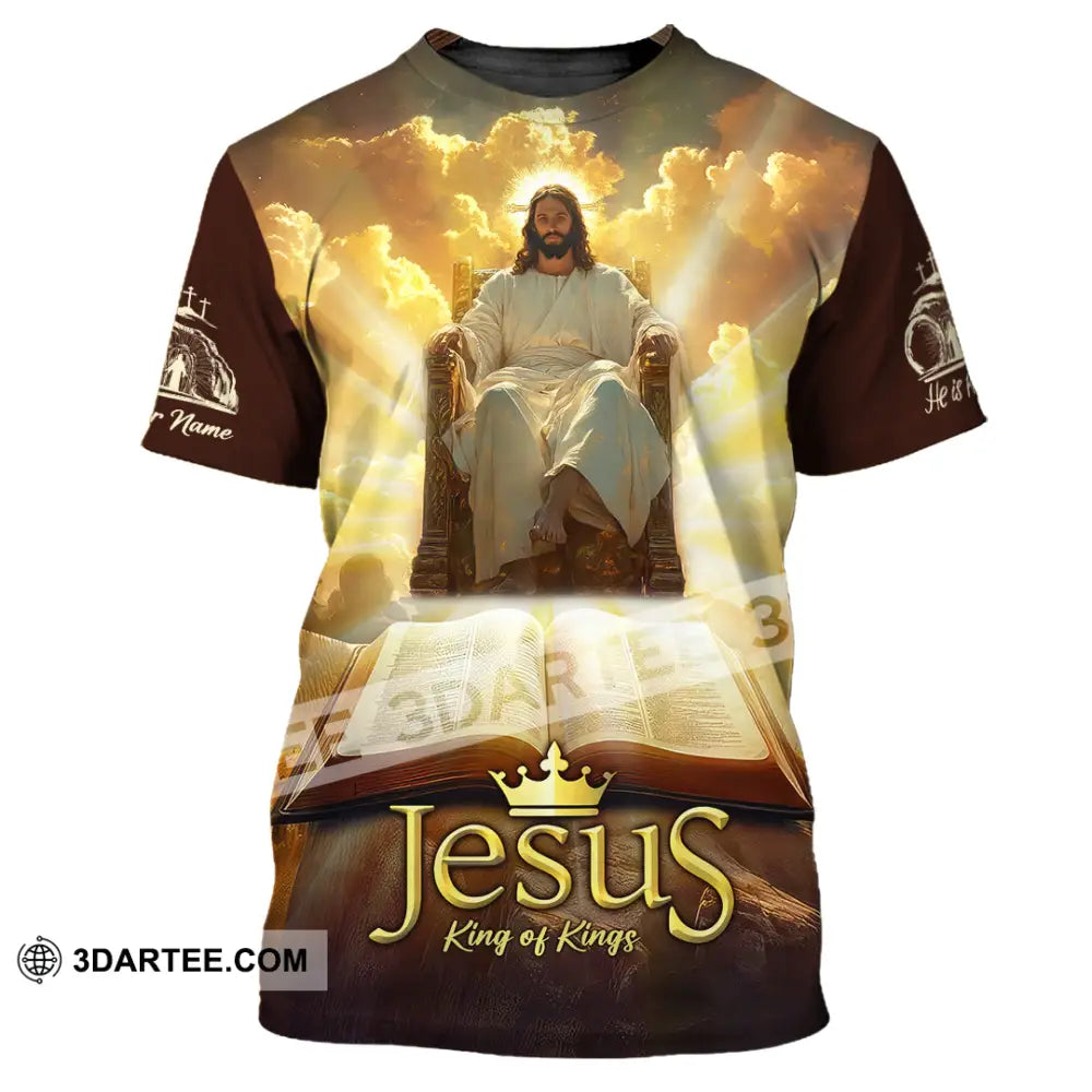 Unisex Shirt - Custom Text Jesus King Of Kings T-Shirt / S T-Shirt