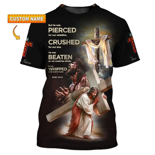 Unisex Shirt - Custom Text Shirt Jesus Saves T-shirt