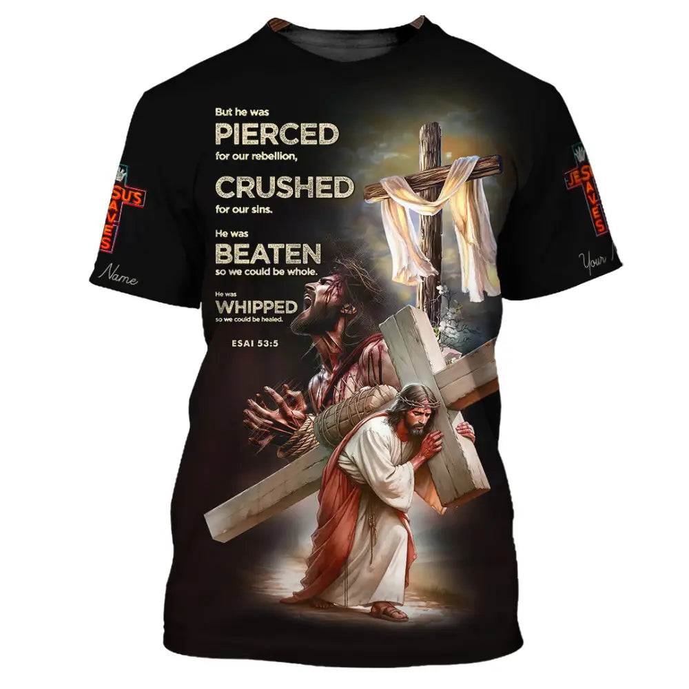 Unisex Shirt - Custom Text Shirt Jesus Saves T-Shirt / S T-shirt