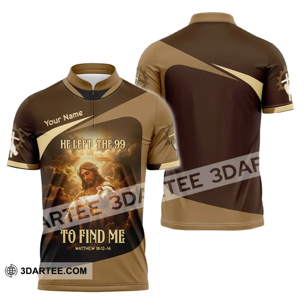 Unisex Shirt - Custom Text Jesus To Find Me Zipper Polo / S T-Shirt