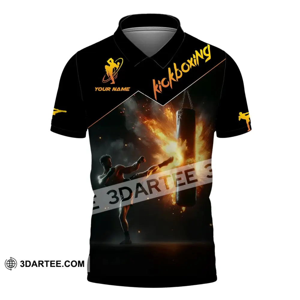 Unisex Shirt - Custom Text Kickboxing Polo / S T-Shirt