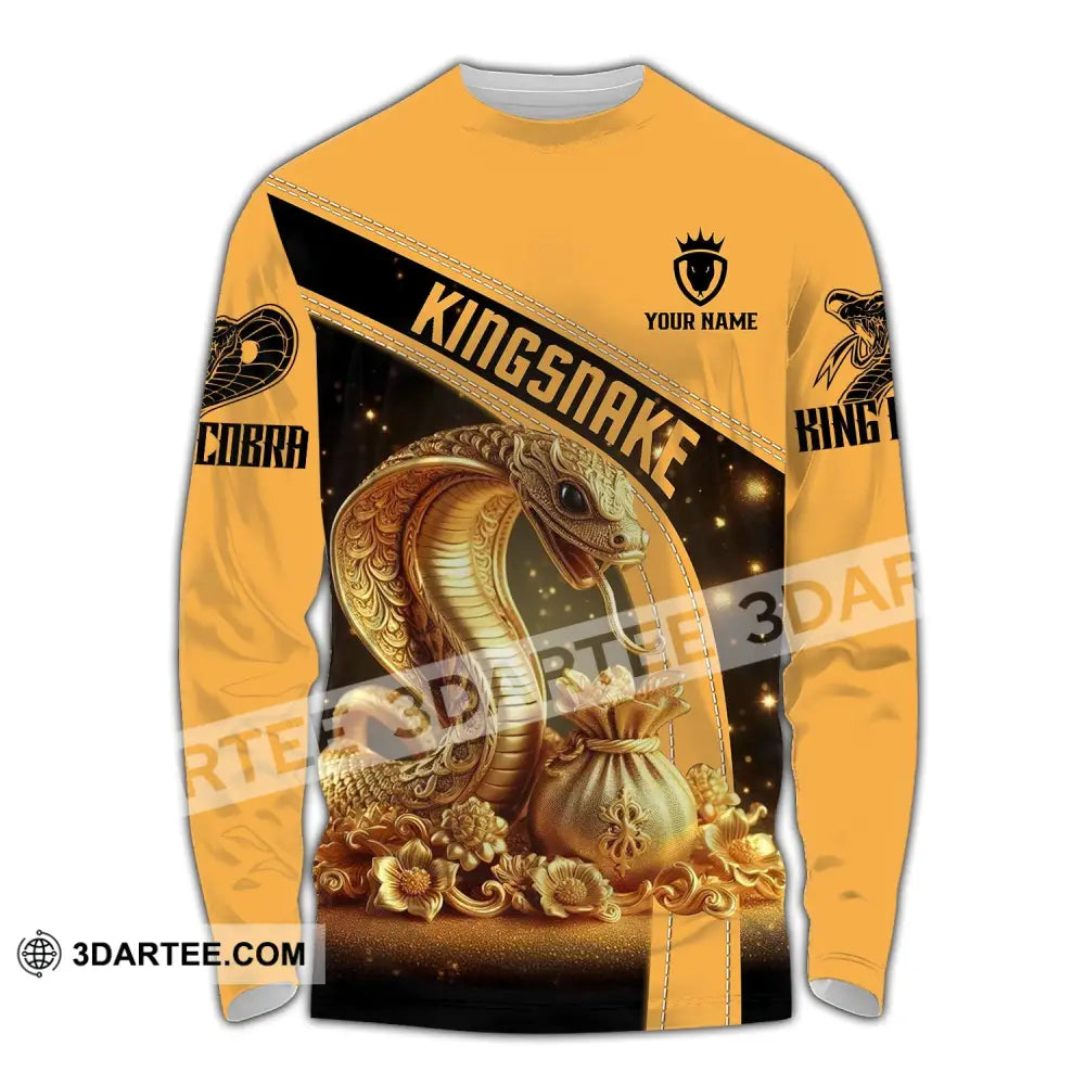Unisex Shirt - Custom Text King Snake Long Sleeve / S T-Shirt