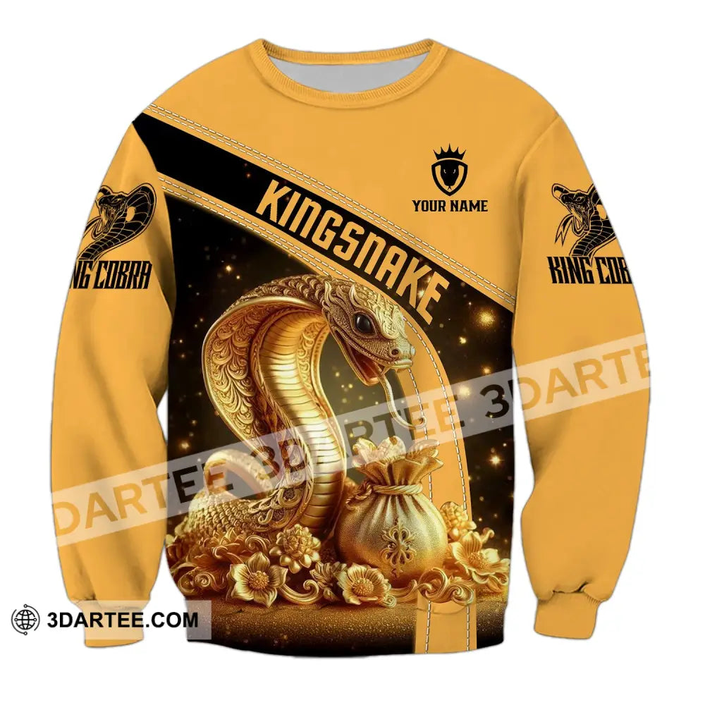 Unisex Shirt - Custom Text King Snake Long Sleeve / S T-Shirt