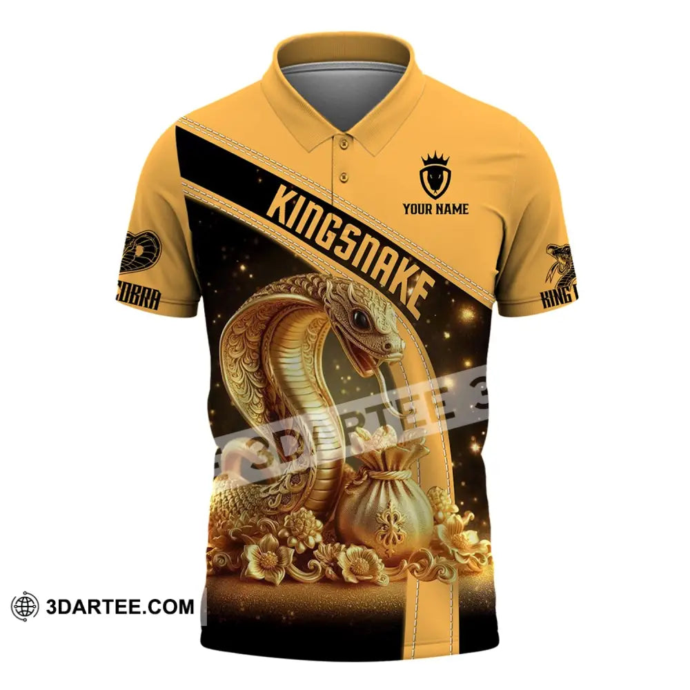Unisex Shirt - Custom Text King Snake Polo / S T-Shirt