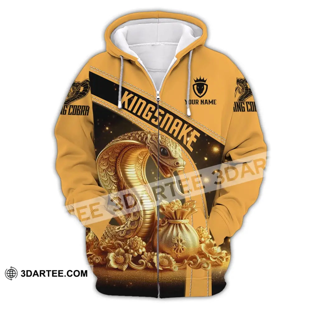 Unisex Shirt - Custom Text King Snake Zipper Hoodie / S T-Shirt