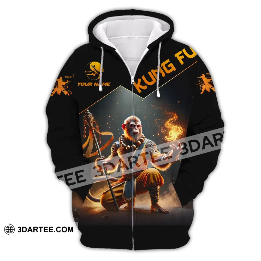 Unisex Shirt - Custom Text Kung Fu Zipper Hoodie / S T-Shirt