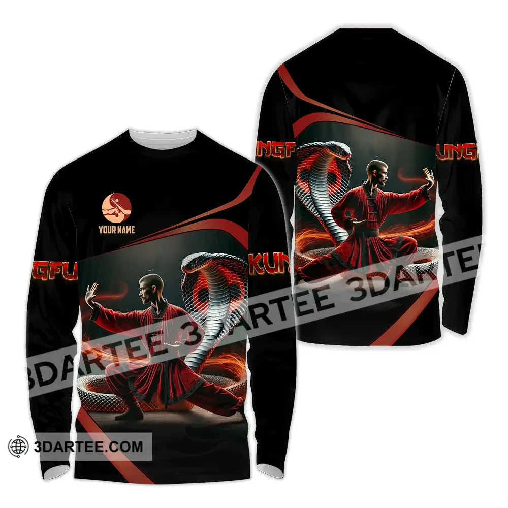 Unisex Shirt - Custom Text Kungfu Long Sleeve / S T-Shirt