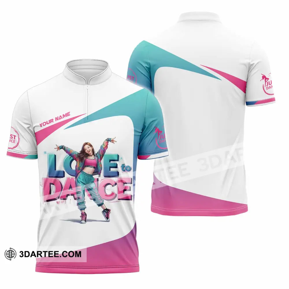 Unisex Shirt - Custom Text Shirt Last Dance Shirt Zipper Polo Shirt / S T-shirt