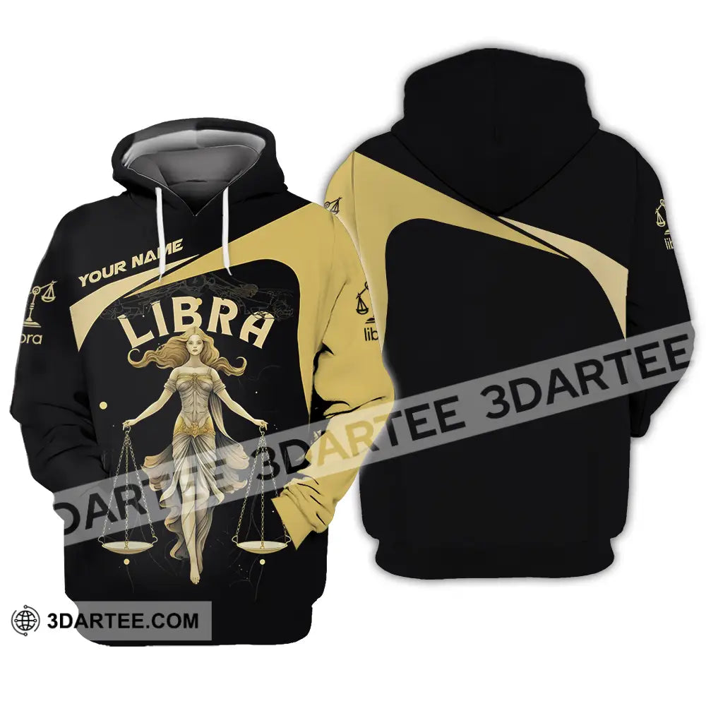 Unisex Shirt - Custom Text Libra Hoodie / S T-Shirt