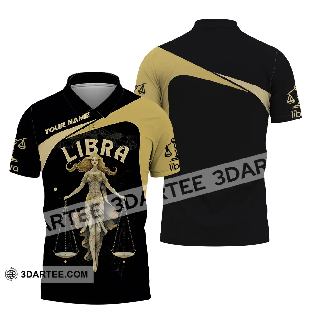 Unisex Shirt - Custom Text Libra Polo / S T-Shirt