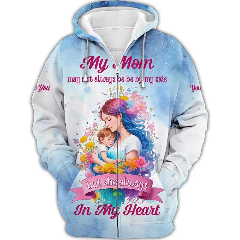 Unisex Shirt - Custom Text Shirt Love Mom Shirt Mother’s Day Gift Zipper Hoodie / S T-shirt