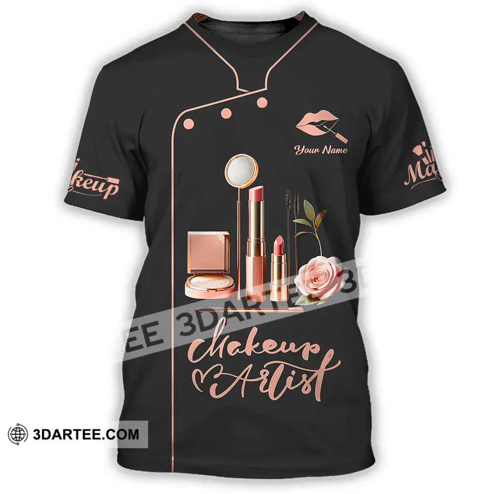 Unisex Shirt - Custom Text Shirt Make Up Artist Shirt T-Shirt / S T-shirt