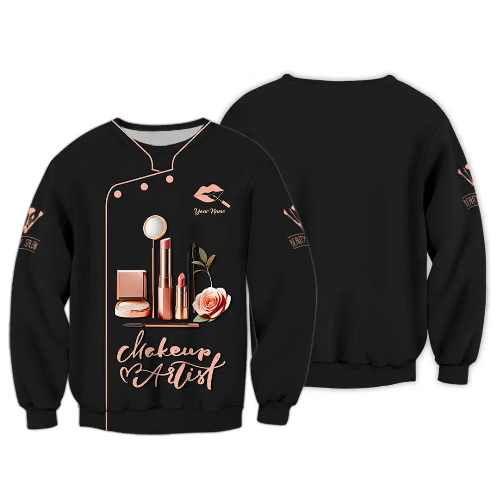 Unisex Shirt - Custom Text Shirt Makeup Artist Shirt Long Sleeve / S T-shirt