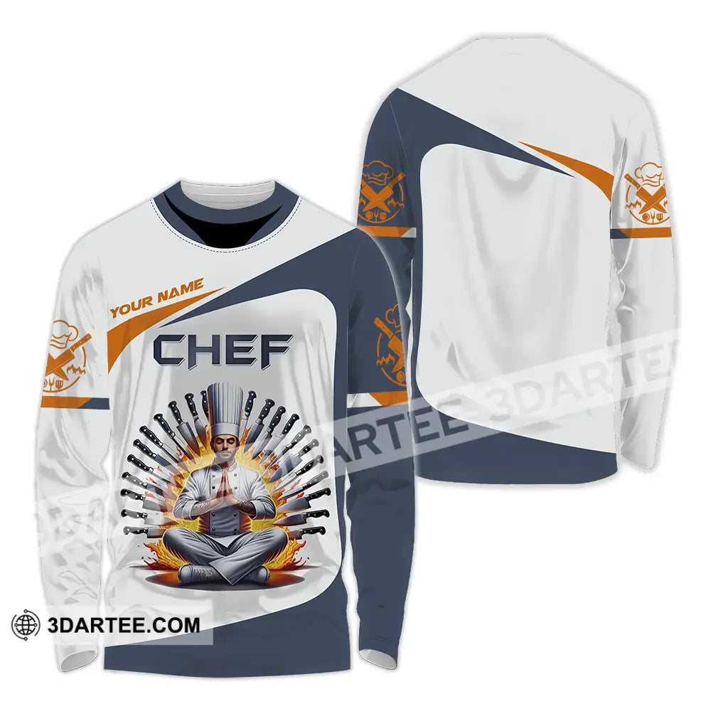 Unisex Shirt - Custom Text Shirt Master Chef Long Sleeve Shirt / S T-shirt