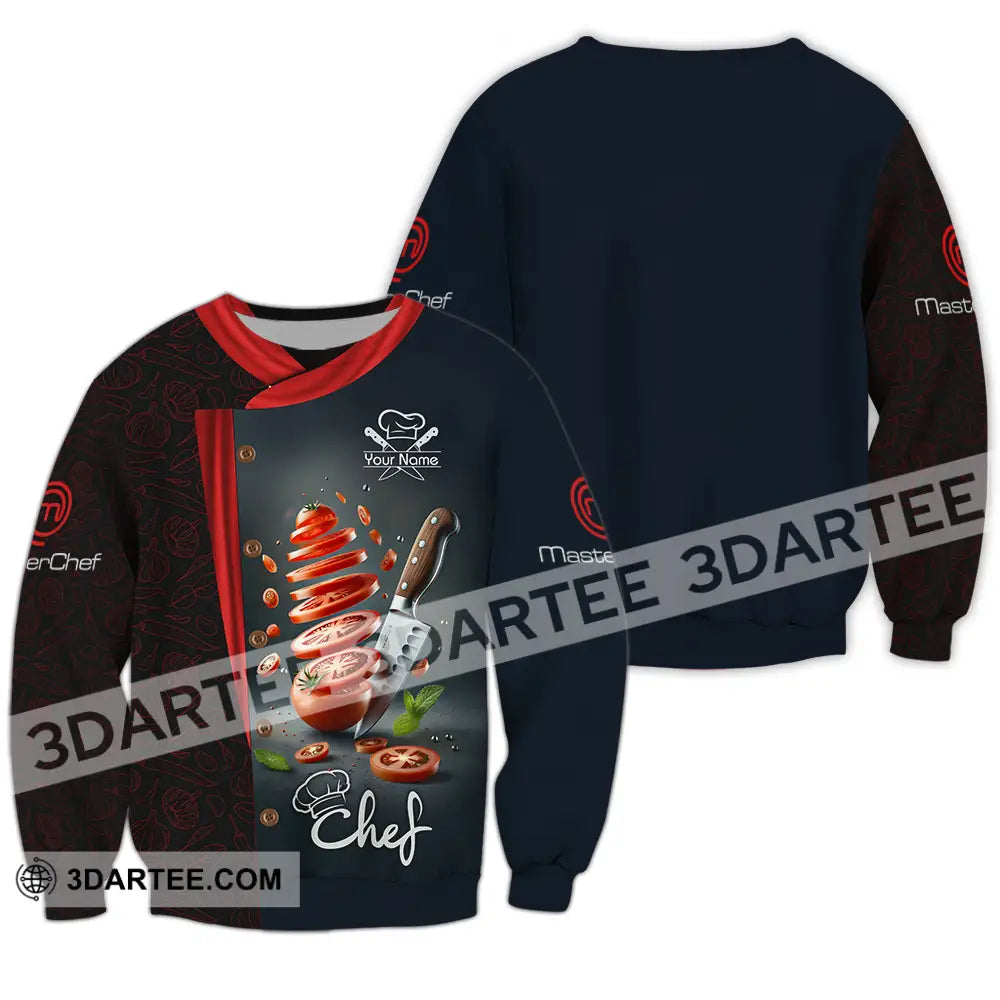 Unisex Shirt - Custom Text Shirt Master Chef Shirt Long Sleeve / S T-shirt