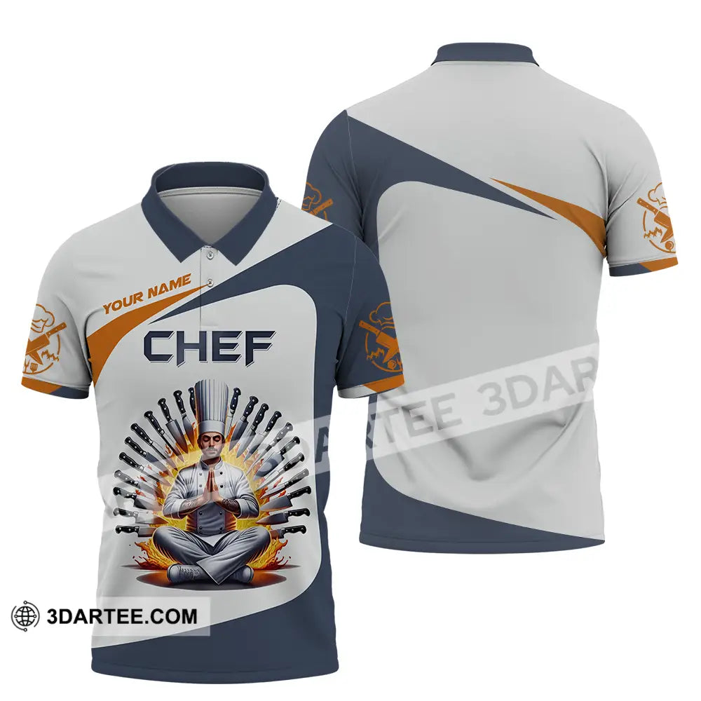 Unisex Shirt - Custom Text Shirt Master Chef Polo Shirt / S T-shirt