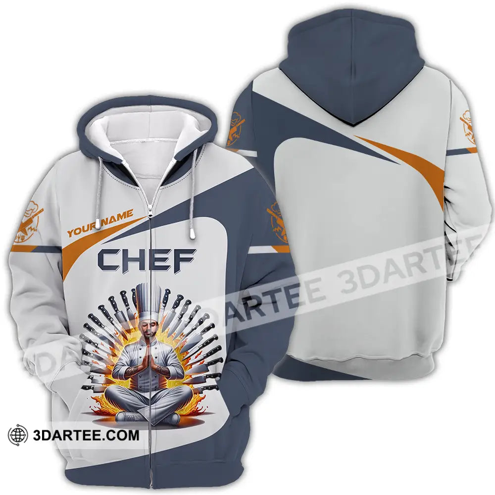 Unisex Shirt - Custom Text Shirt Master Chef Zipper Hoodie / S T-shirt