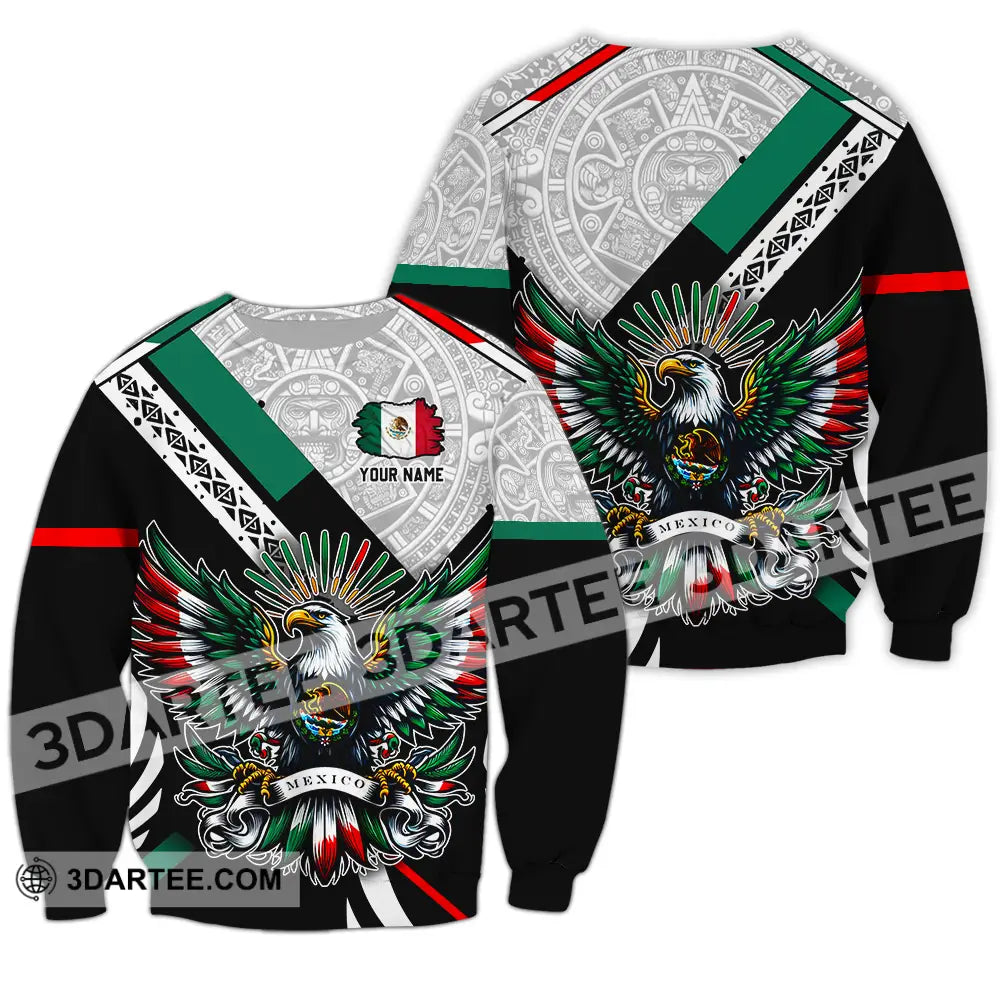 Unisex Shirt - Custom Text Shirt Mexico Aztec Classic Shirt Long Sleeve / S T-shirt