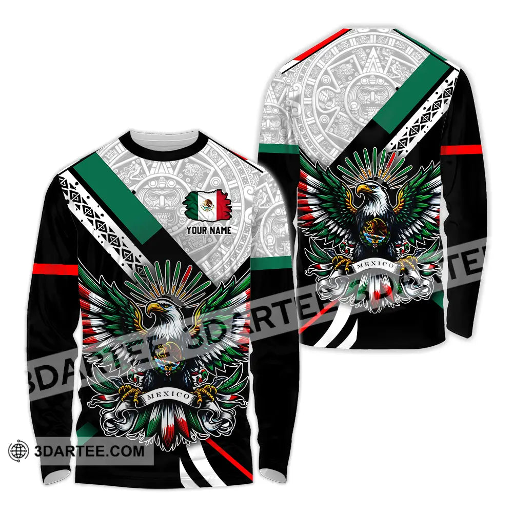 Unisex Shirt - Custom Text Shirt Mexico Aztec Classic Shirt Long Sleeve Shirt / S T-shirt