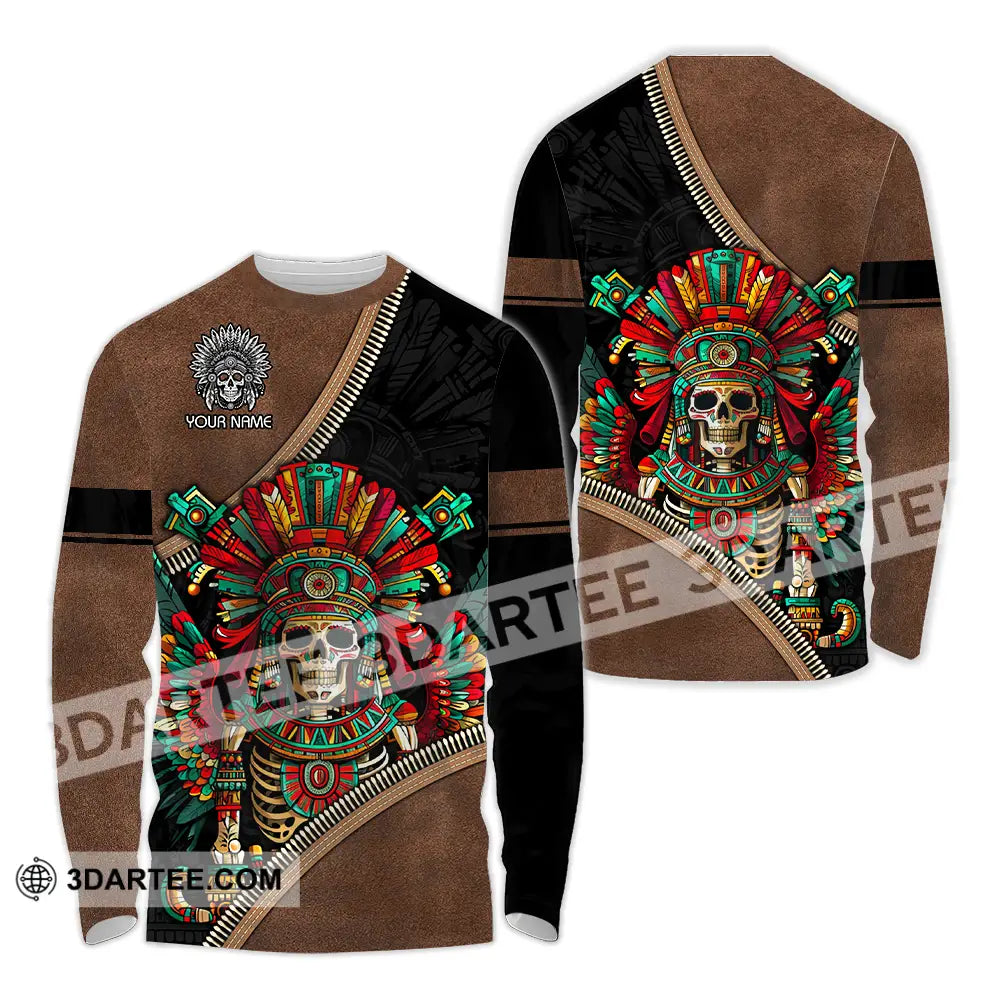 Unisex Shirt - Custom Text Shirt Mexico Aztec Classic Shirt Long Sleeve Shirt / S T-shirt