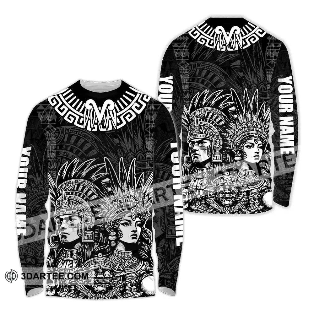 Unisex Shirt - Custom Text Shirt Mexico Aztec Classic Shirt Long Sleeve Shirt / S T-shirt