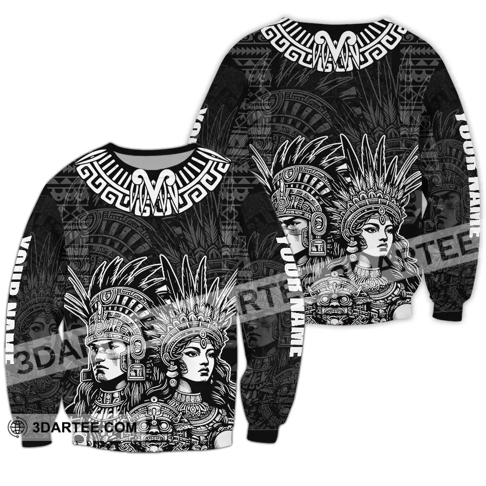 Unisex Shirt - Custom Text Shirt Mexico Aztec Classic Shirt Long Sleeve / S T-shirt