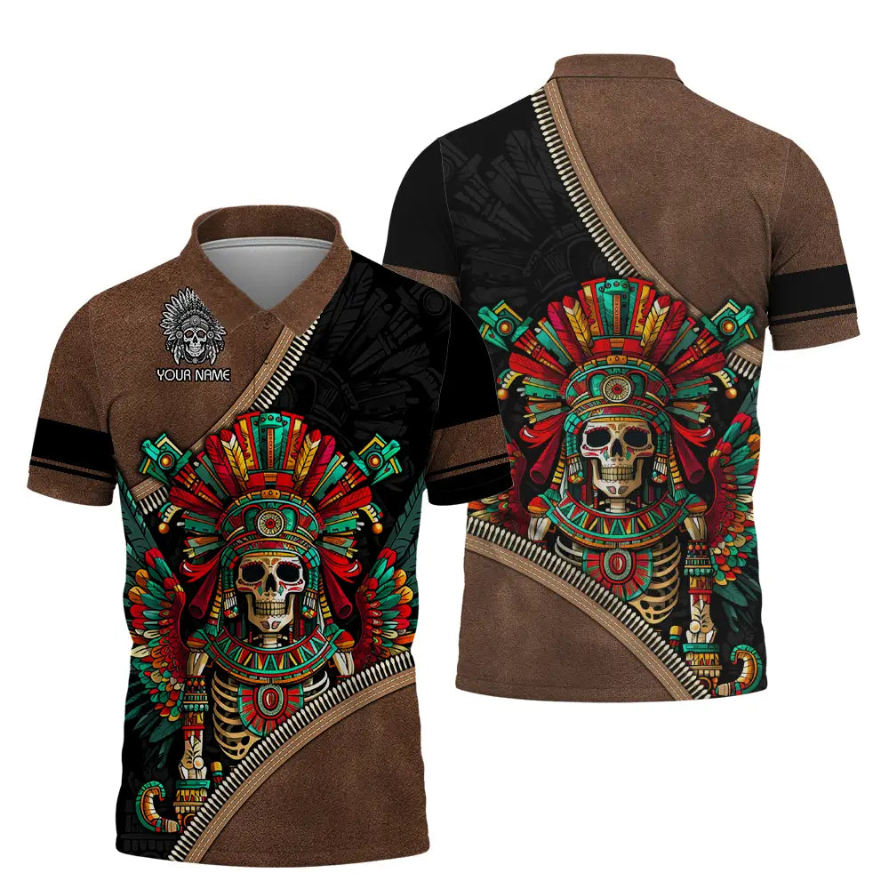 Unisex Shirt - Custom Text Shirt Mexico Aztec Classic Shirt Polo Shirt / S T-shirt