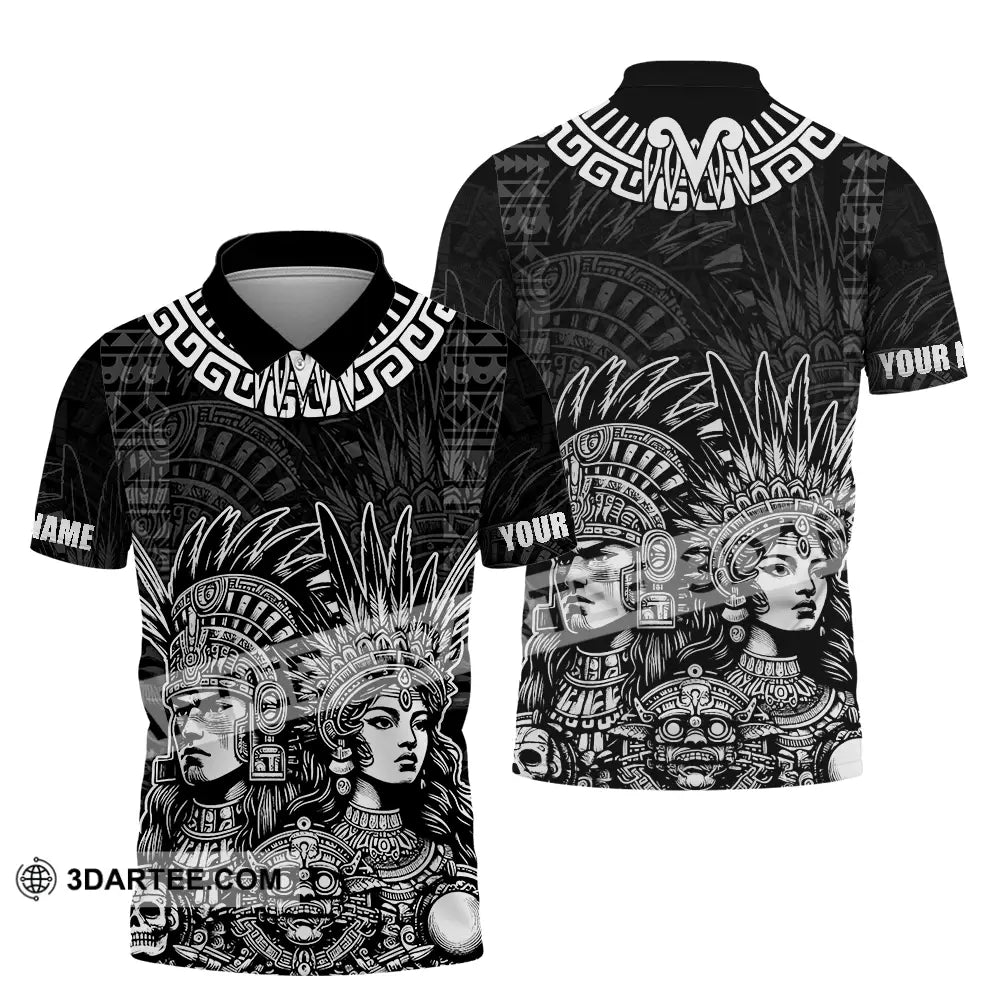 Unisex Shirt - Custom Text Shirt Mexico Aztec Classic Shirt Polo Shirt / S T-shirt