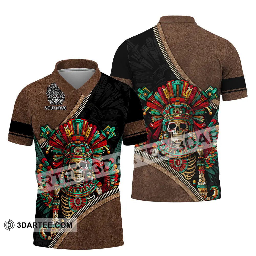 Unisex Shirt - Custom Text Shirt Mexico Aztec Classic Shirt Polo Shirt / S T-shirt