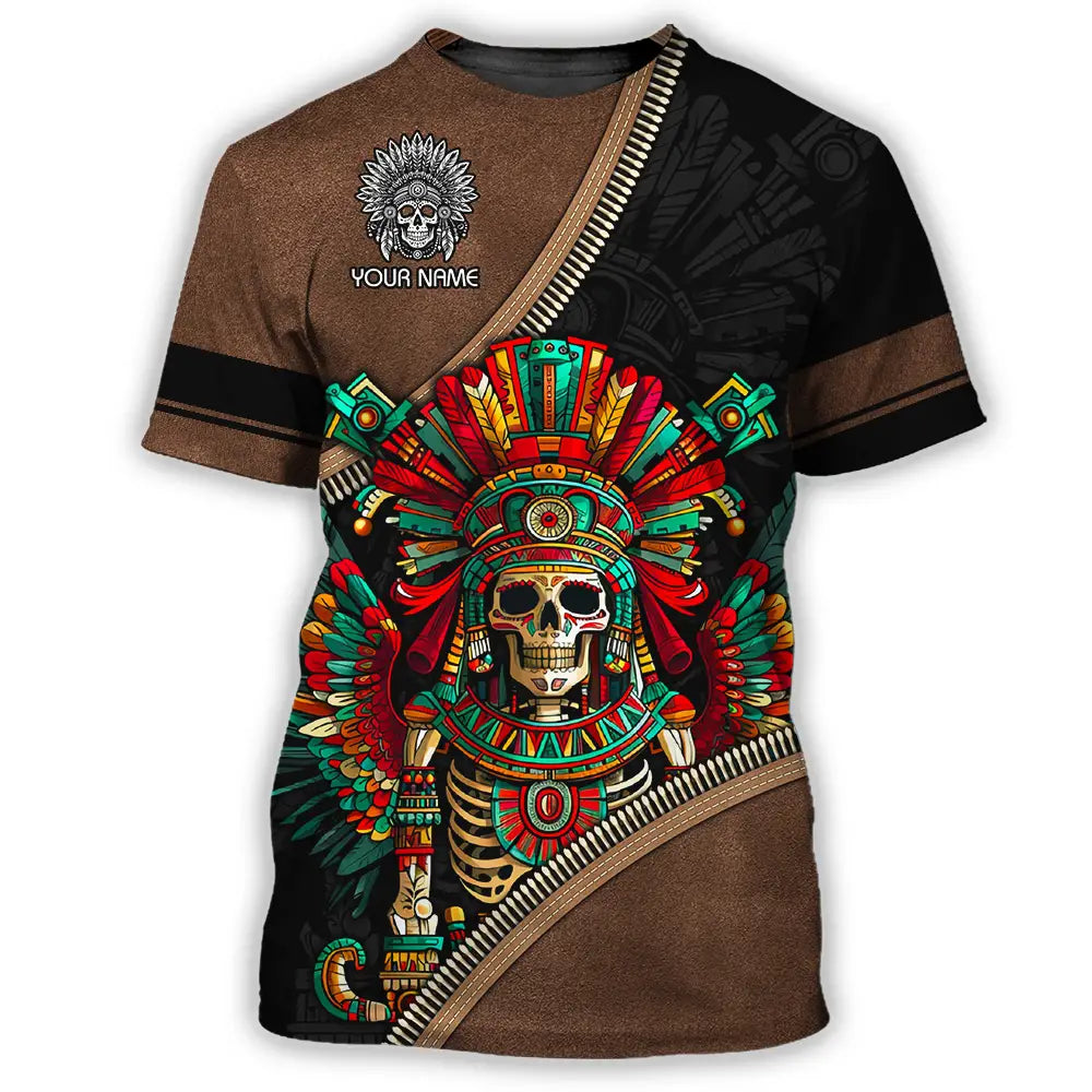 Unisex Shirt - Custom Text Shirt Mexico Aztec Classic Shirt T-Shirt / S T-shirt