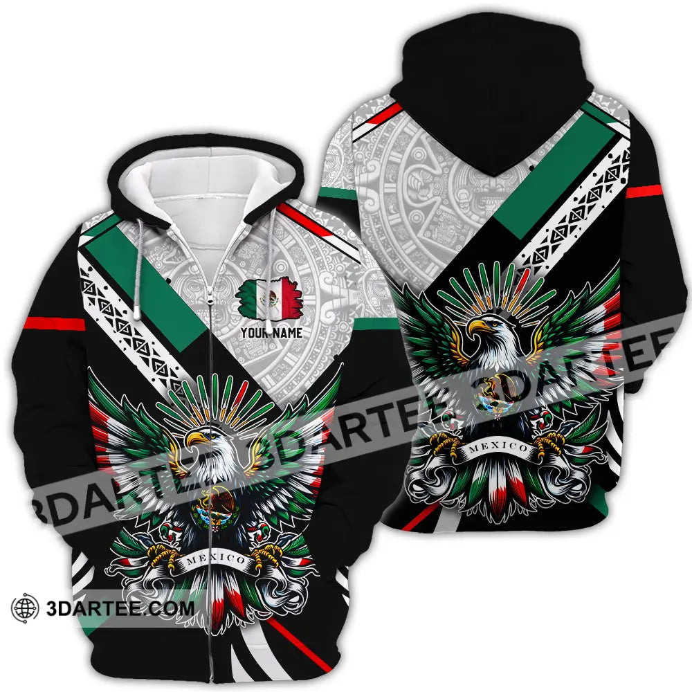 Unisex Shirt - Custom Text Shirt Mexico Aztec Classic Shirt Zipper Hoodie / S T-shirt