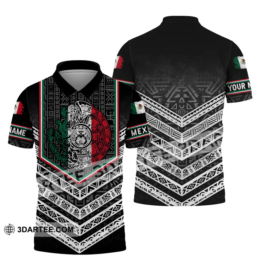 Unisex Shirt - Custom Text Shirt Mexico Aztec Shirt Polo Shirt / S T-shirt