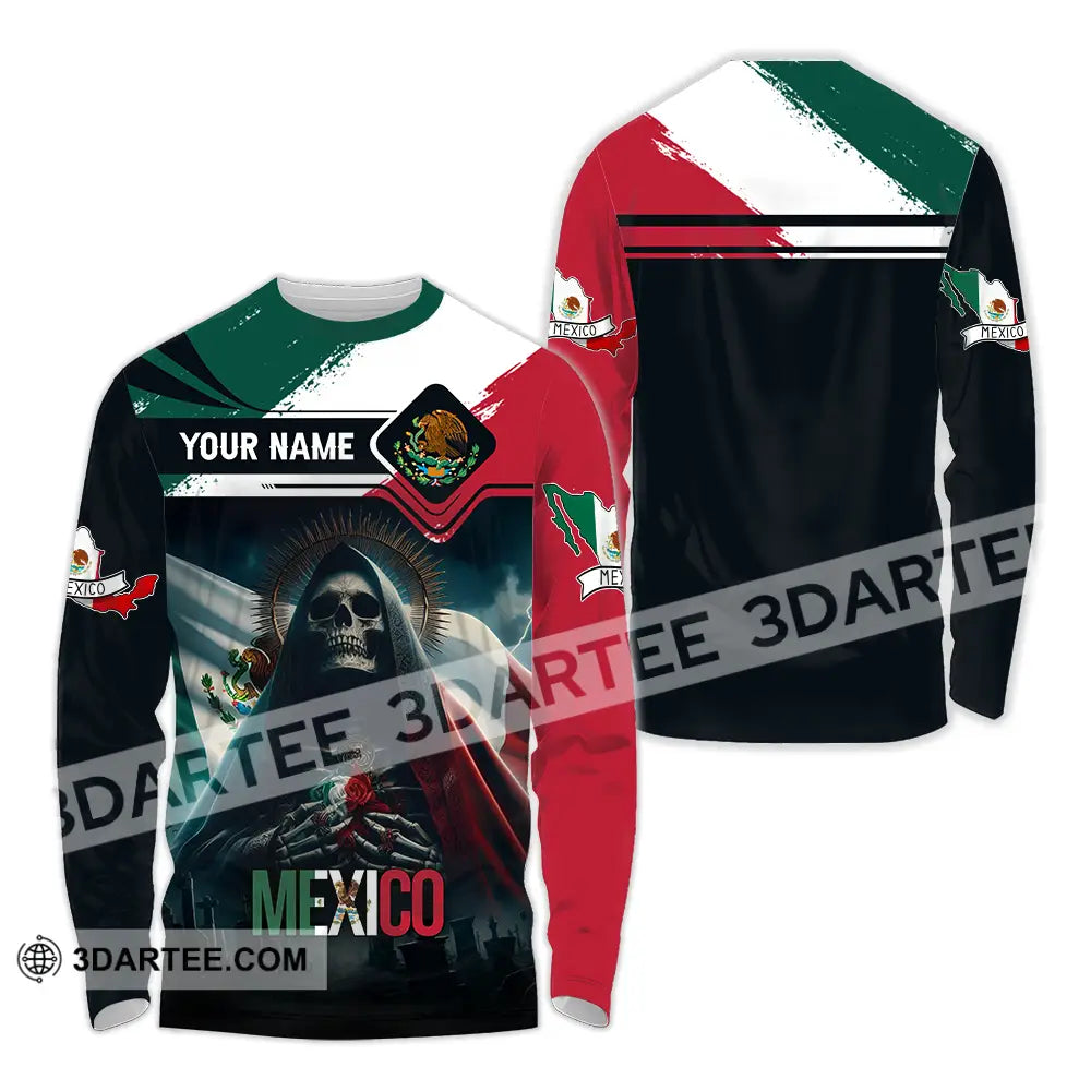 Unisex Shirt - Custom Text Shirt Mexico Shirt Long Sleeve Shirt / S T-shirt