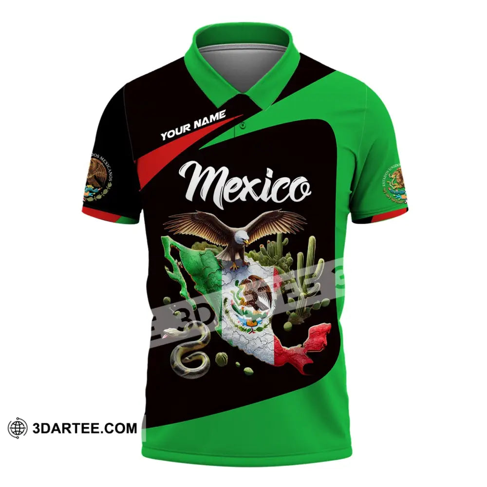 Unisex Shirt - Custom Text Mexico Polo / S T-Shirt