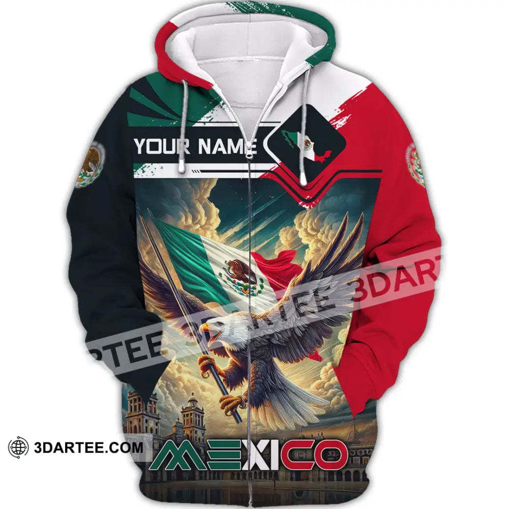 Unisex Shirt - Custom Text Shirt Mexico Shirt Zipper Hoodie / S T-shirt