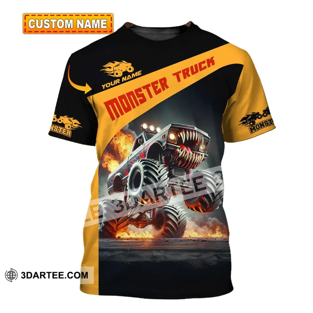 Unisex Shirt - Custom Text Monster Truck T-Shirt