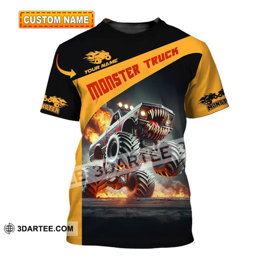 Unisex Shirt - Custom Text Monster Truck T-Shirt