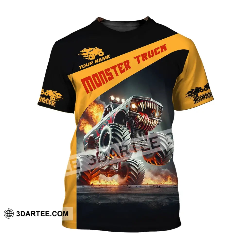 Unisex Shirt - Custom Text Monster Truck T-Shirt / S T-Shirt