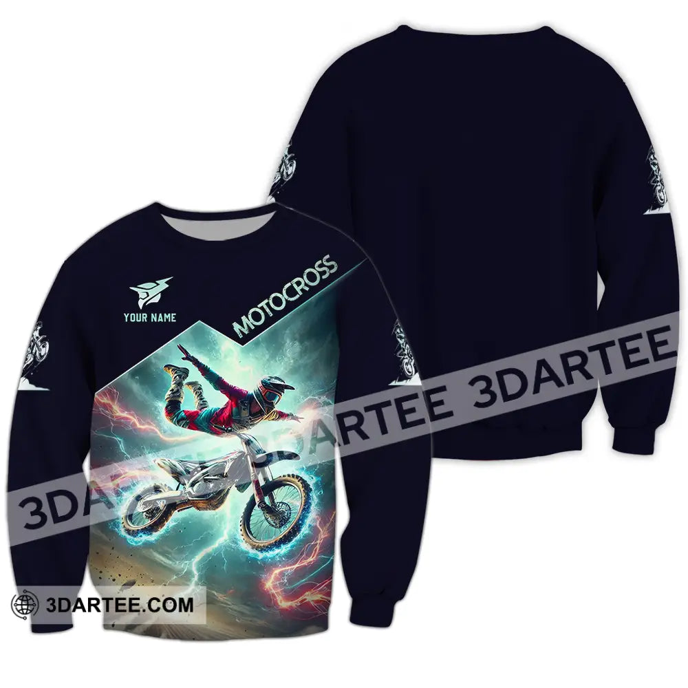 Unisex Shirt - Custom Text Motocross Long Sleeve / S T-Shirt