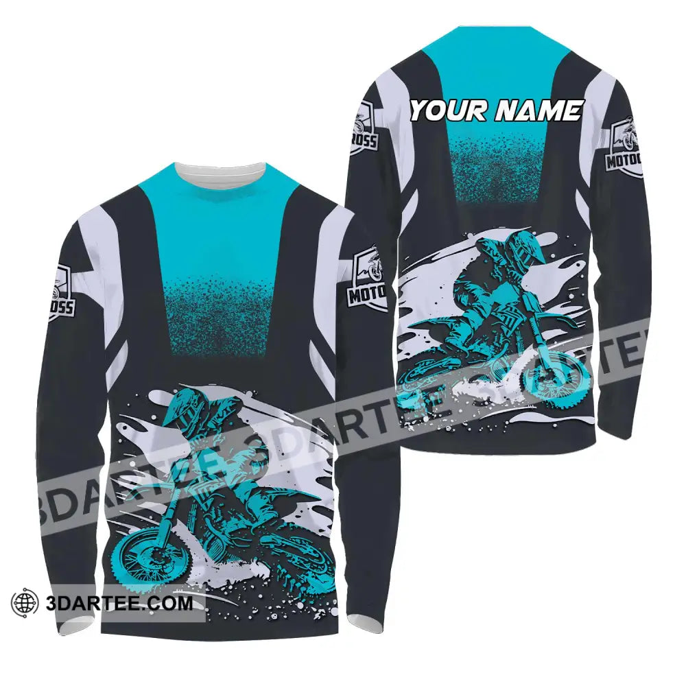 Unisex Shirt - Custom Text Motocross Sport Long Sleeve / S T-Shirt