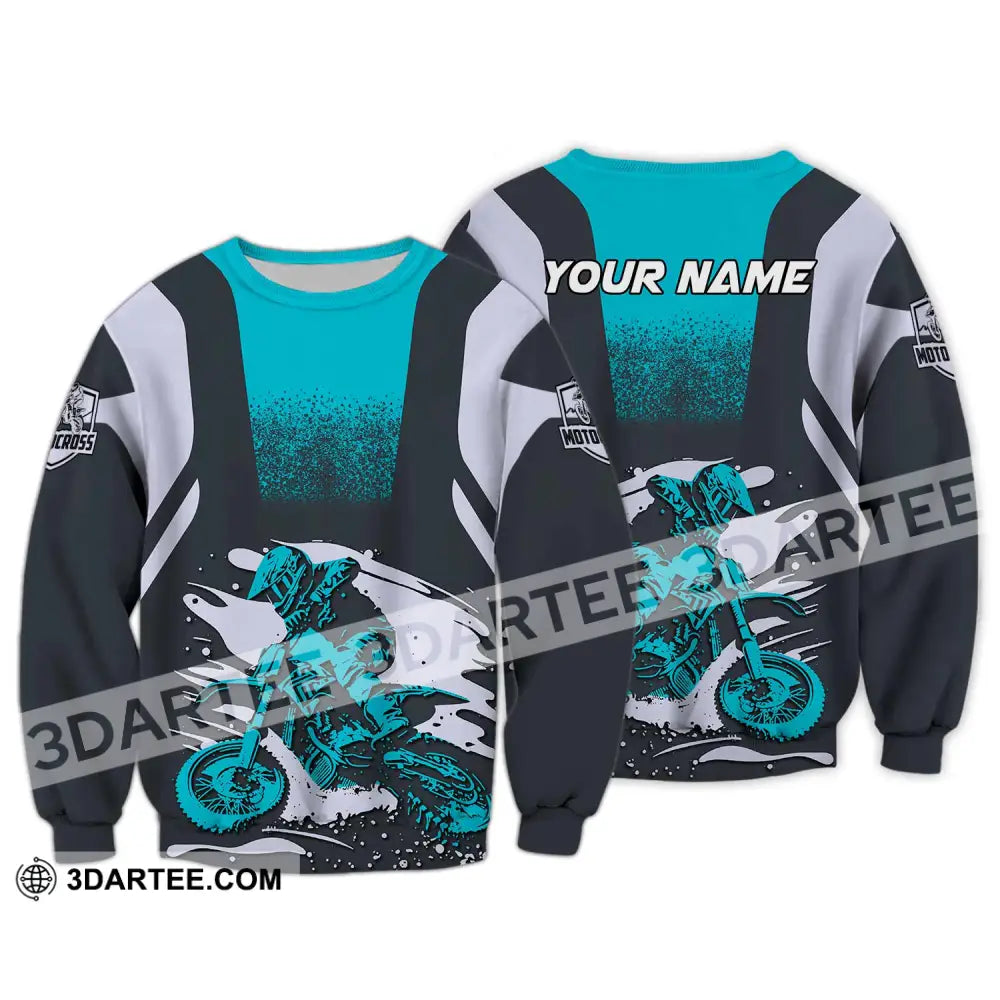 Unisex Shirt - Custom Text Motocross Sport Long Sleeve / S T-Shirt