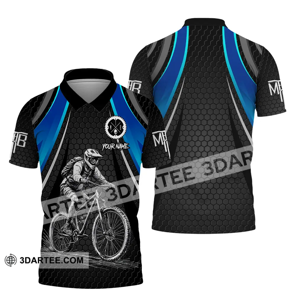 Unisex Shirt - Custom Text Mountain Bike Classic Sport Polo / S T-Shirt