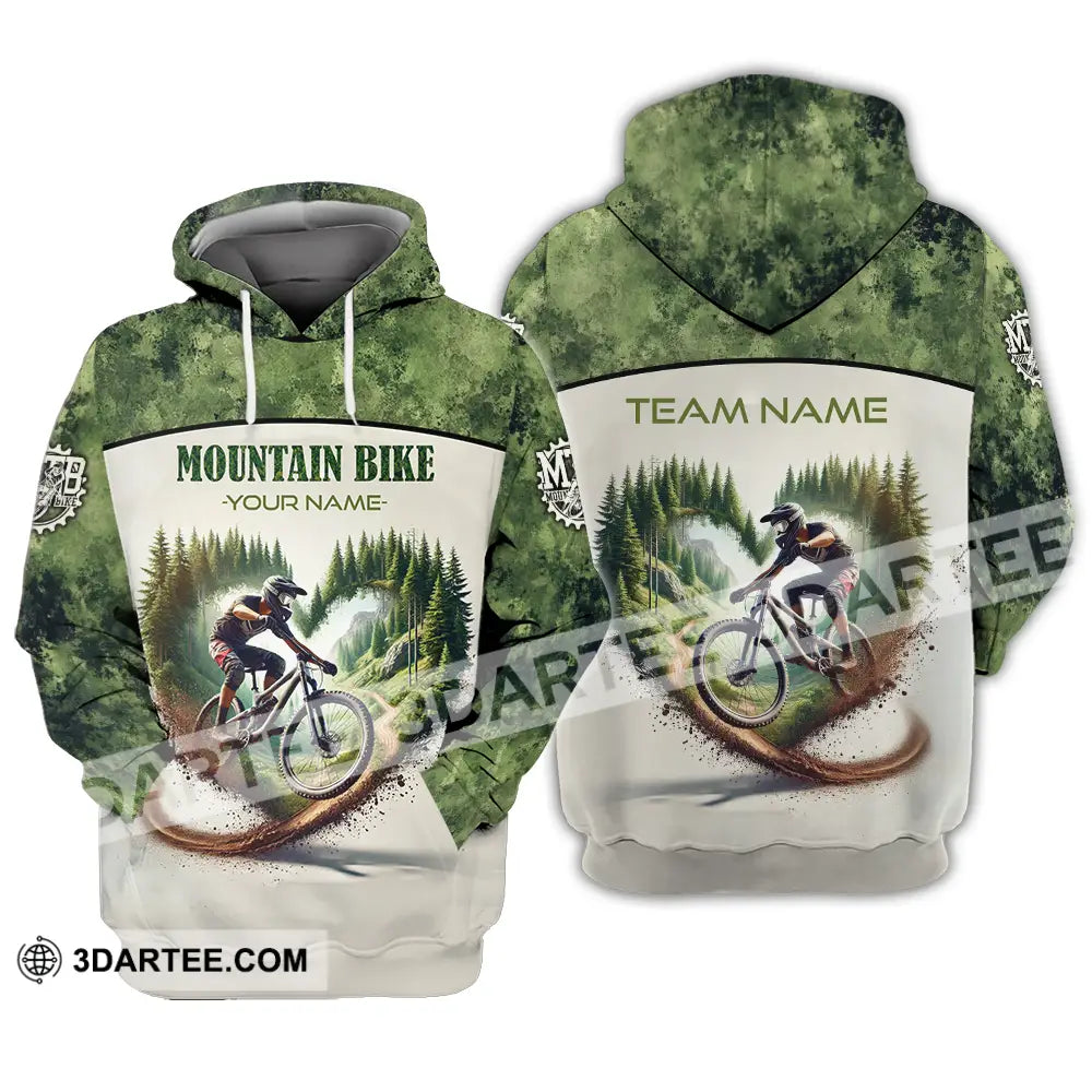 Unisex Shirt - Custom Text Shirt Mountain Bike Shirt Hoodie / S T-shirt