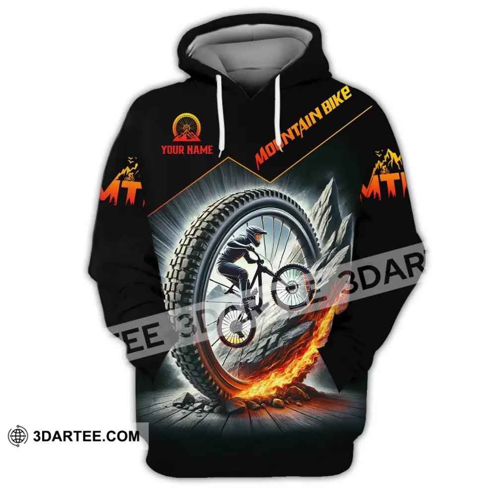 Unisex Shirt - Custom Text Mountain Bike Hoodie / S T-Shirt