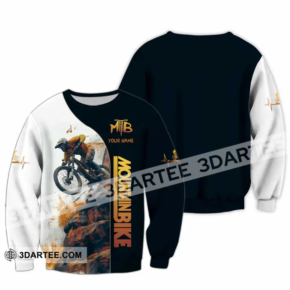 Unisex Shirt - Custom Text Mountain Bike Long Sleeve / S T-Shirt