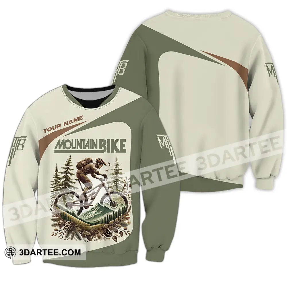 Unisex Shirt - Custom Text Shirt Mountain Bike Shirt Long Sleeve / S T-shirt