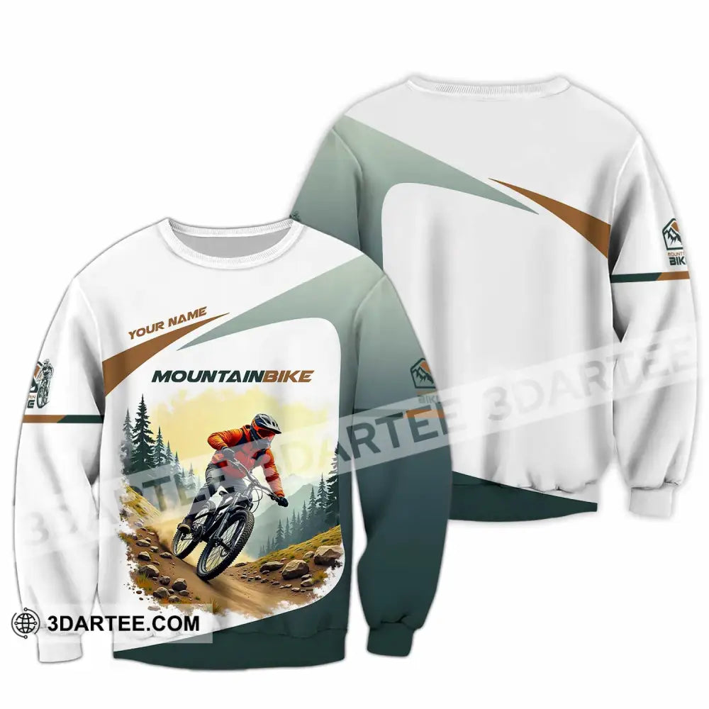 Unisex Shirt - Custom Text Shirt Mountain Bike Shirt Long Sleeve / S T-shirt